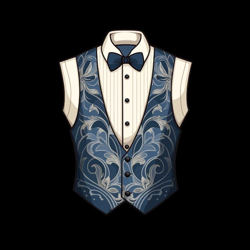 Anzug Ober Kellner Oper Weste