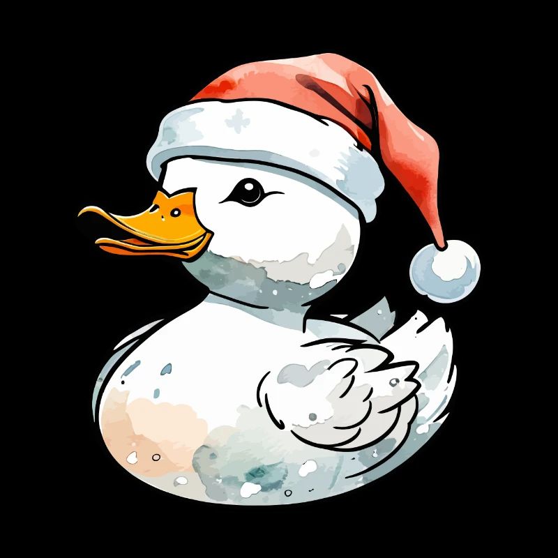 Duck Christmas Drawing