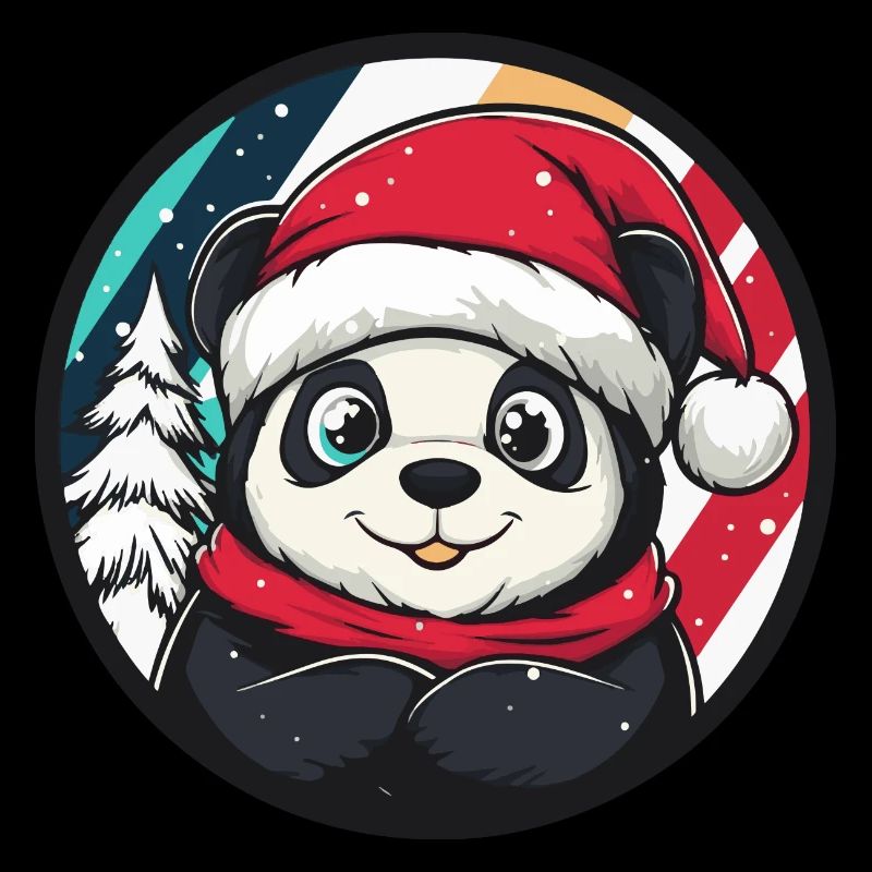 Panda Weihnachten Tier