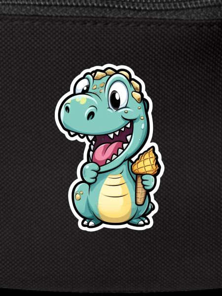 Dino eats cream