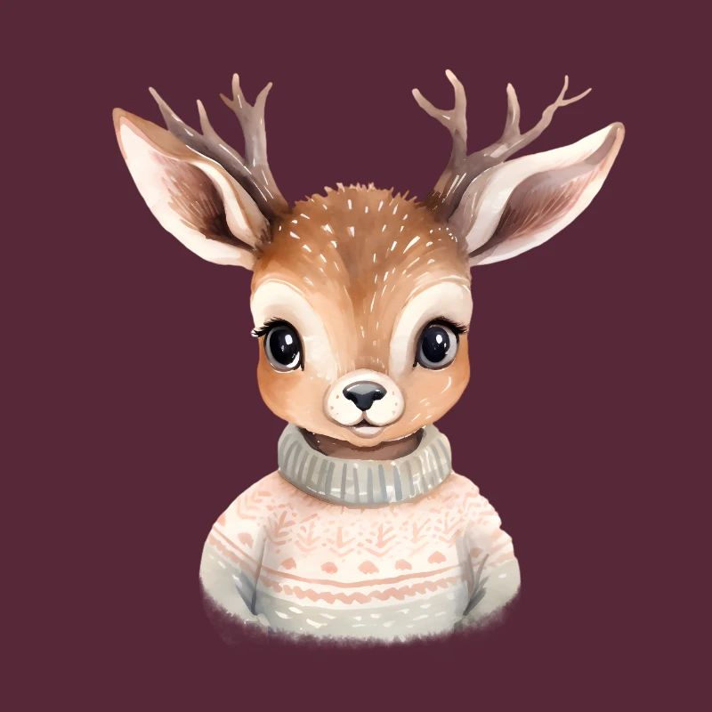 Kuscheliges Reh im Winterpullover