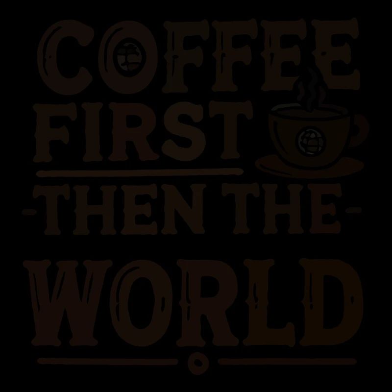 Coffee First Spruch Kaffee Lustig Geschenk