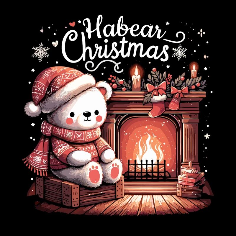 Polar Bear Christmas Fireplace Gift