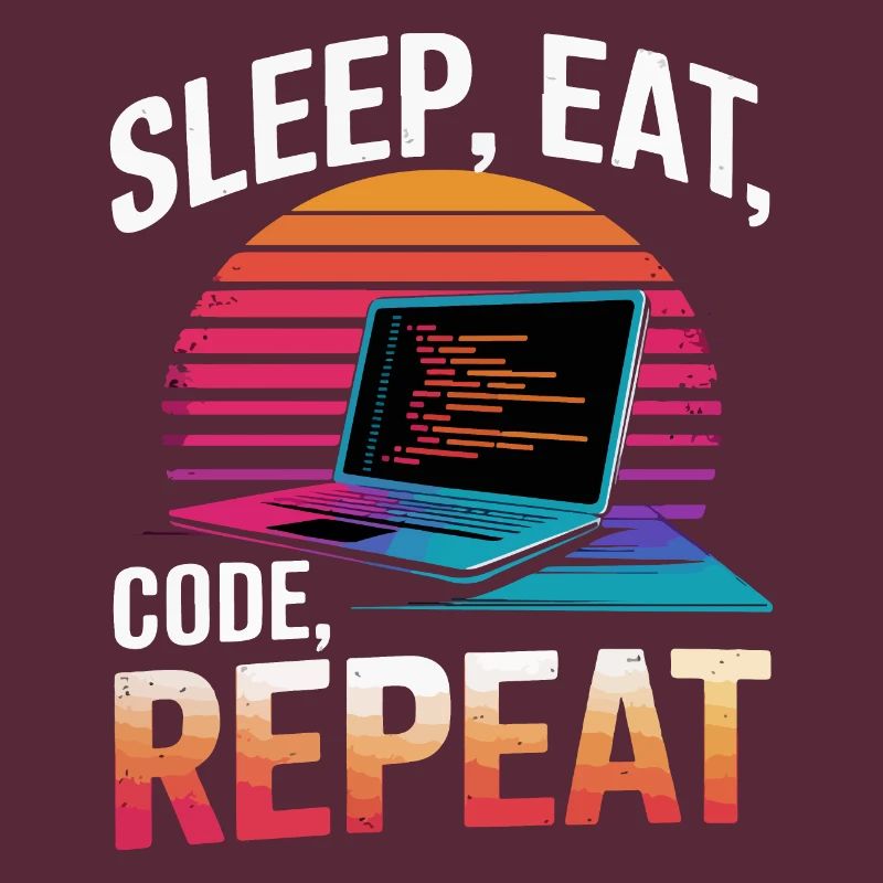 Schlaf Essen Code Wiederholen Geschenk Programmierer Entwickler