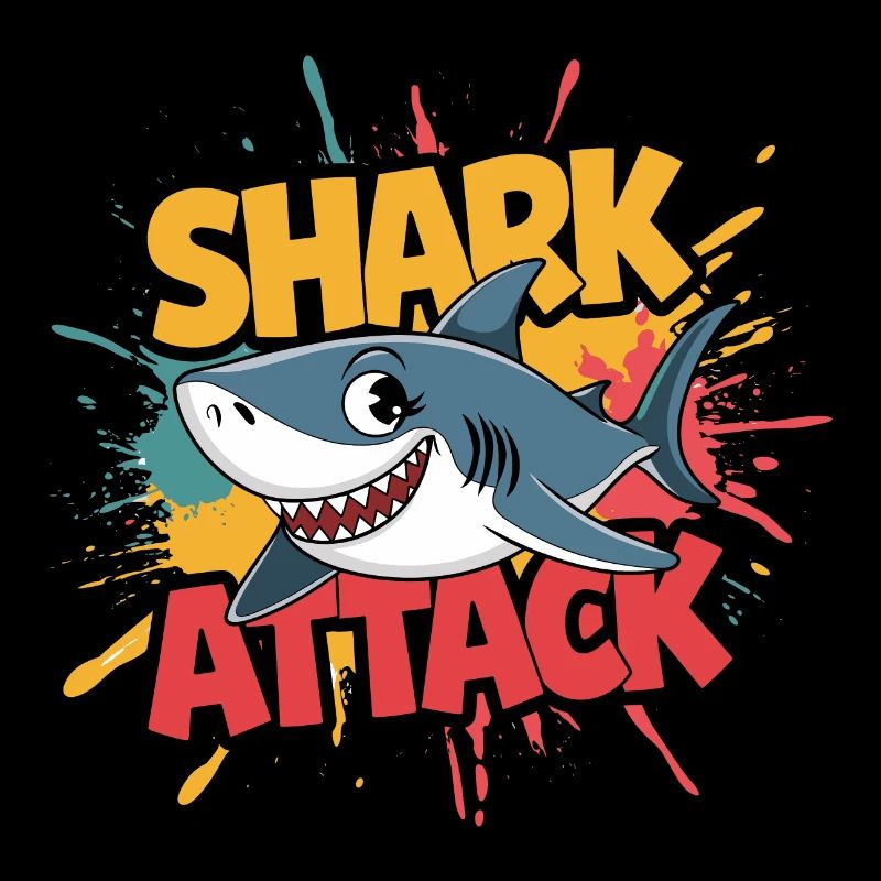 Funny Shark Shark Attack Sea Lover