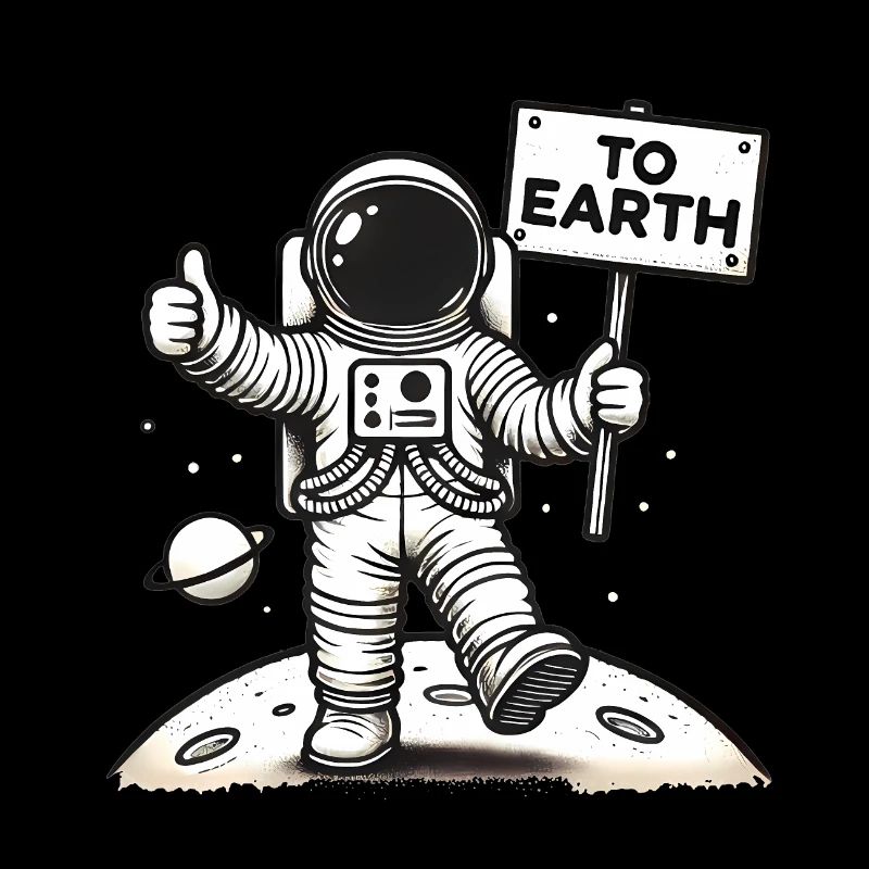 Pouce en l’air Astronaute à la conception de la Terre