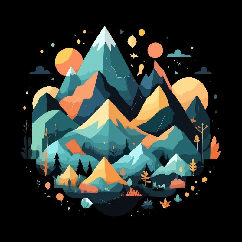 Serene Landscape Calm Tranquil Nature Mountains