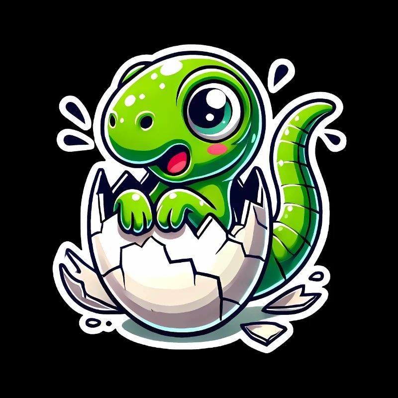 Funny Dinosaur Coming Soon Sticker