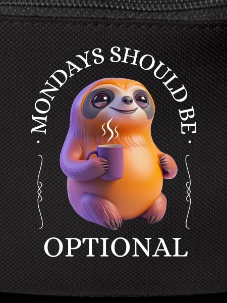 Monday grouch – coffee-drinking sloth