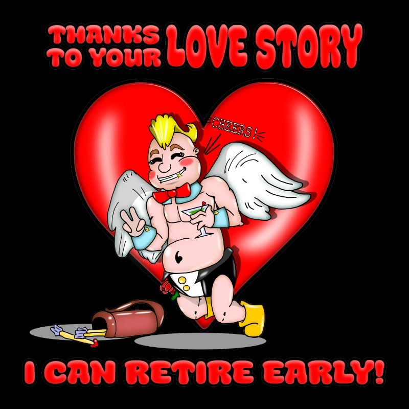 Drôle d’histoire d’amour de Cupidon Saint-Valentin Couples
