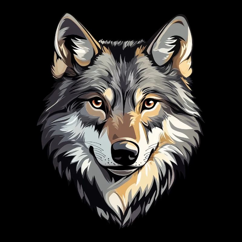 Wolf's head, wild wolf, wolf pack