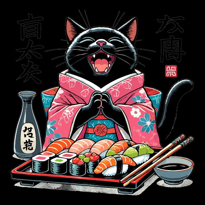 Sushi Cat Kimono Maki Nigiri Gift