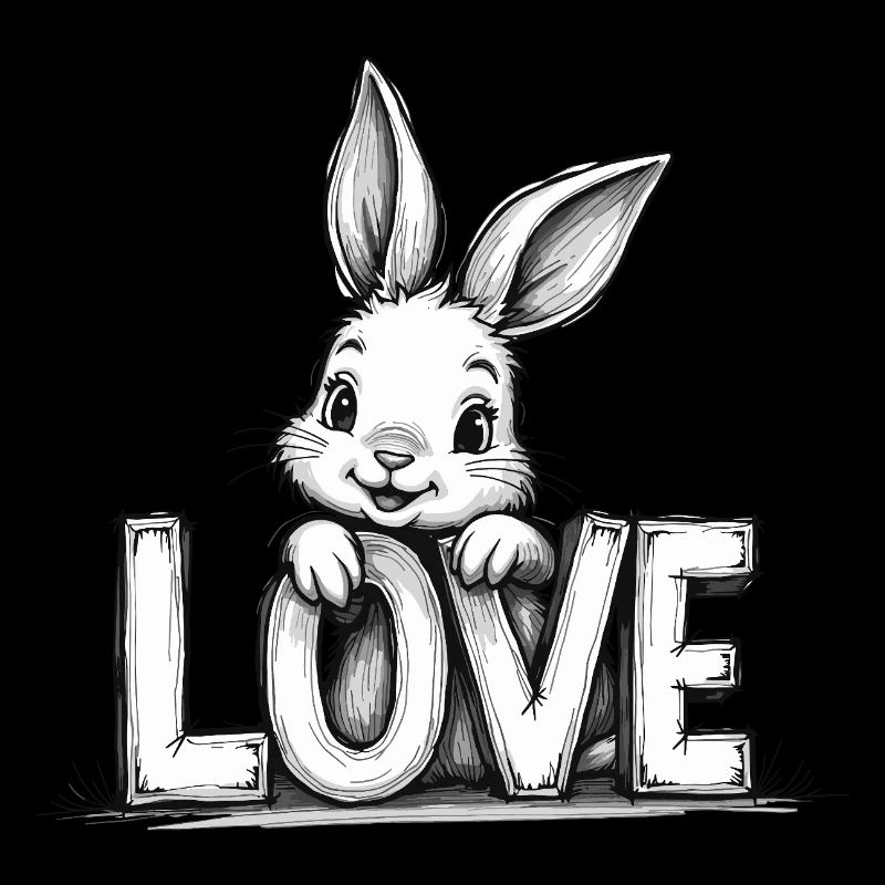 Cute bunny with LOVE – Perfect for Easter & Love