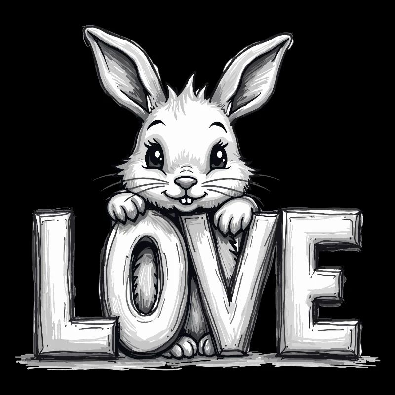 Cute bunny with LOVE – Perfect for Easter & Love