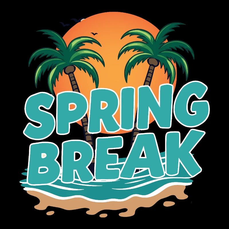Spring Break Palm Trees Beach