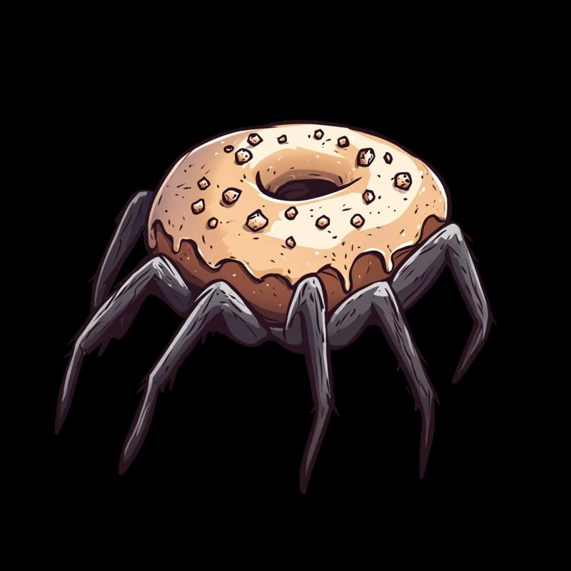 Donut Spider Funny Creative Motif