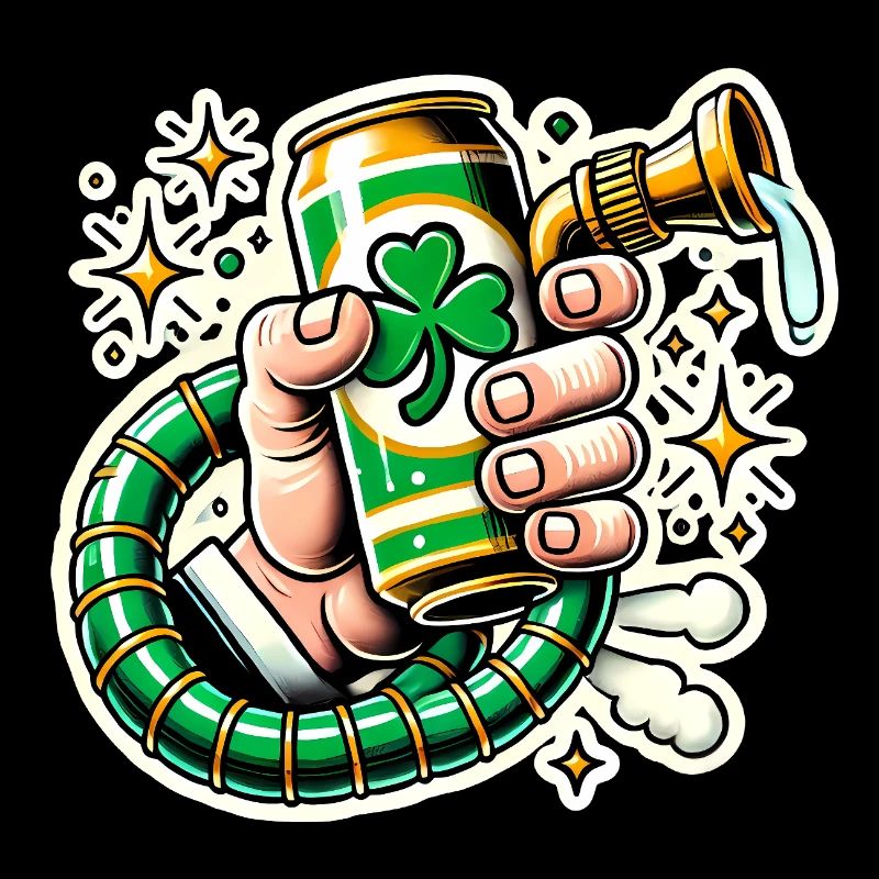 Lustiges St. Patricks Bierdosen-Design