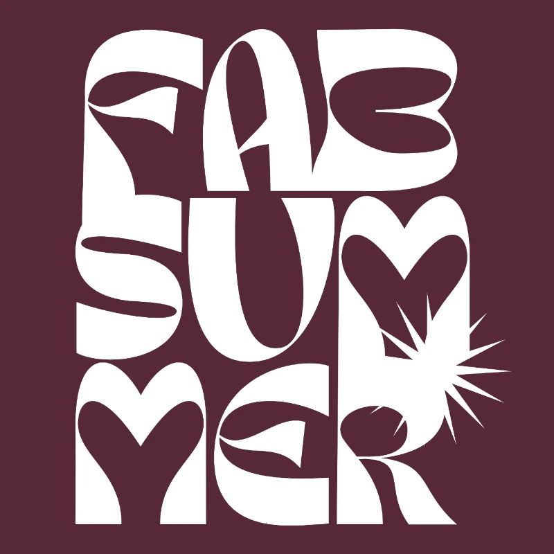 Conception typographique audacieuse de l’amour de l’été