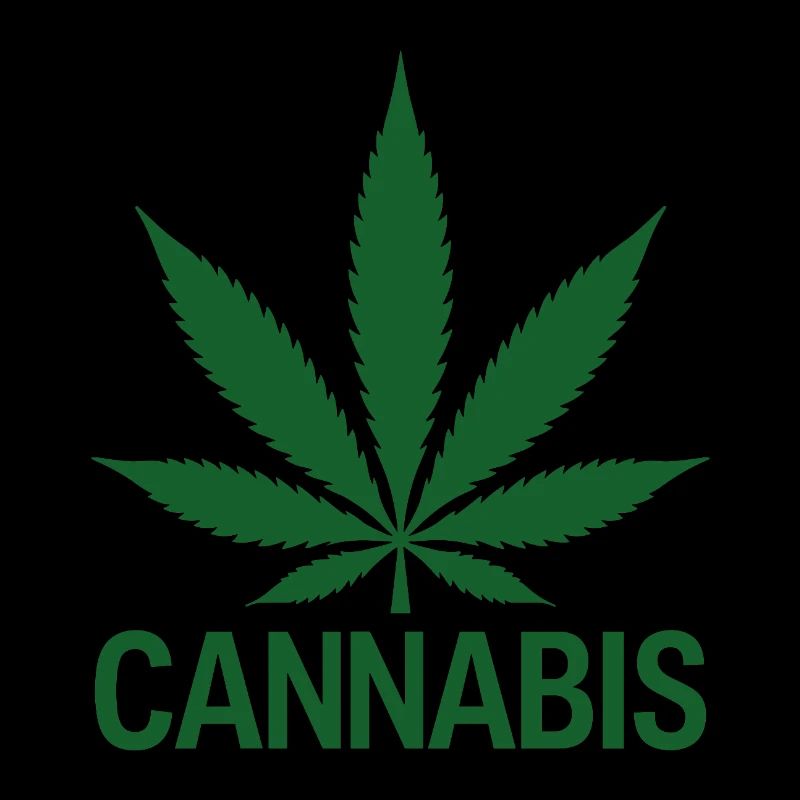 Cannabis Hanfblatt Statement Grüner Look