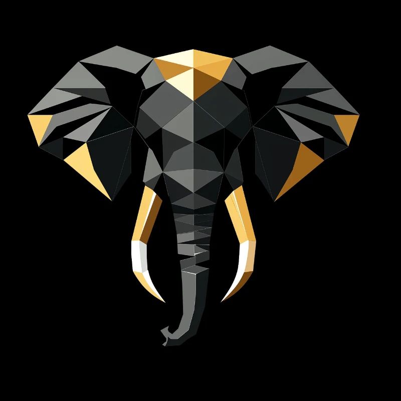 Elephant Low Poly Design