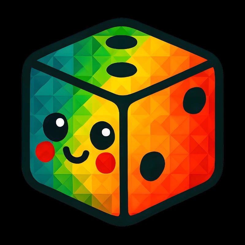 WPAP Polygon Kawaii Style Baby Toy Cube