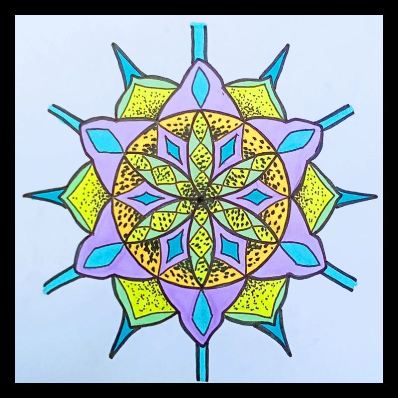 Colorful Mandala Pattern for Creative Clothing