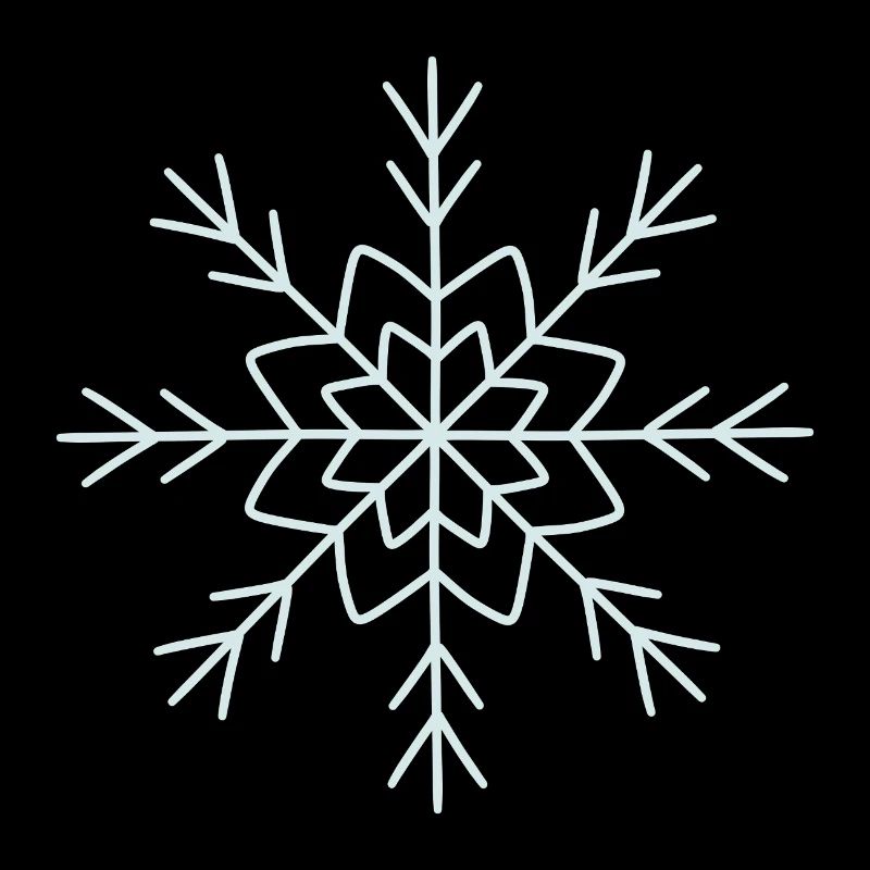 Conception artistique complexe de ligne de flocon de neige