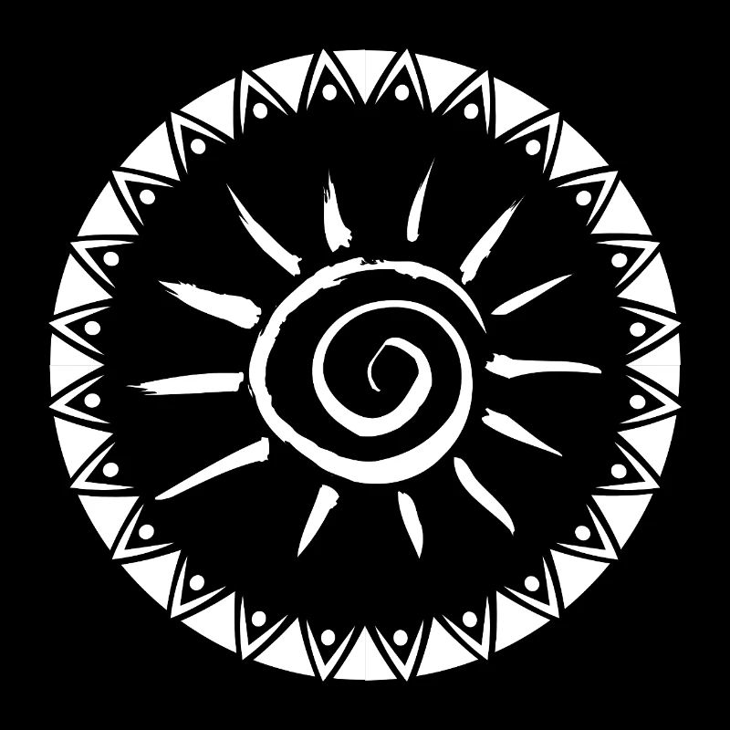 Geometric Sunburst Mandala Design