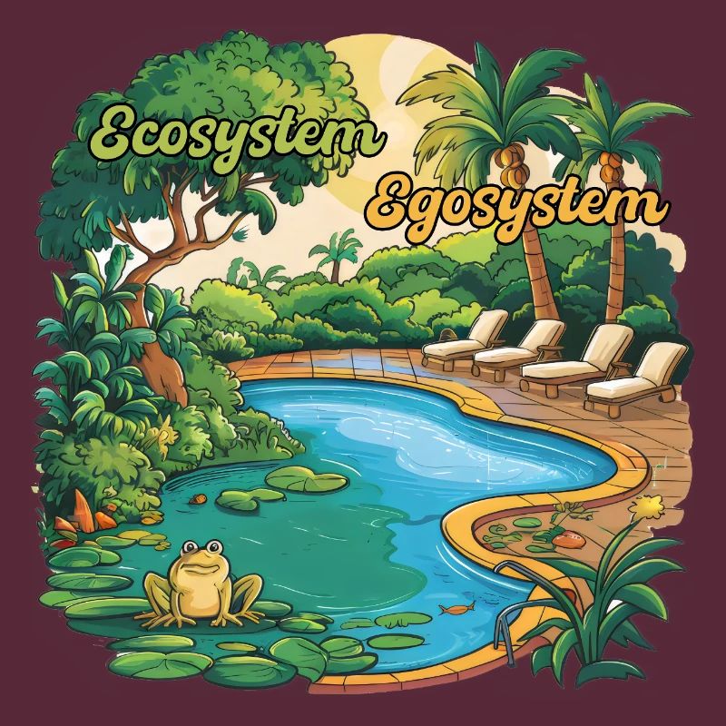 Ecosystem vs Egosystem Design Humor Environment