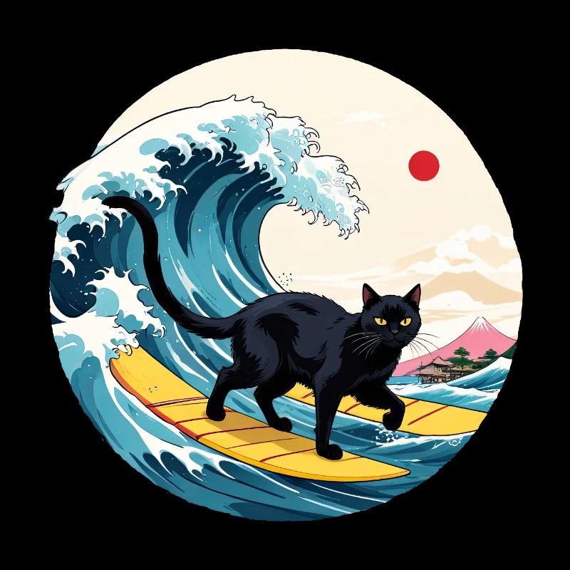 Black Cat Surfing Welle