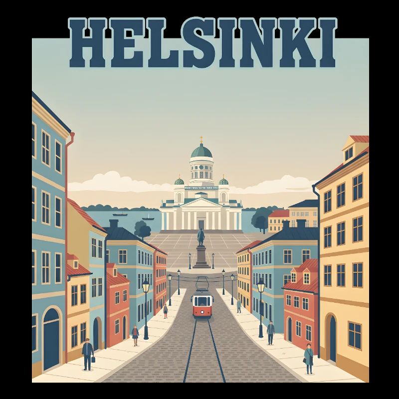 Tramway d’Helsinki vers la place du Sénat