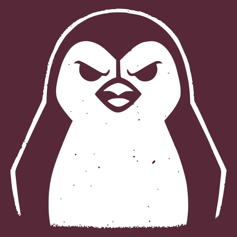 pinguin stencil grunge minimalistisch-vector Linux
