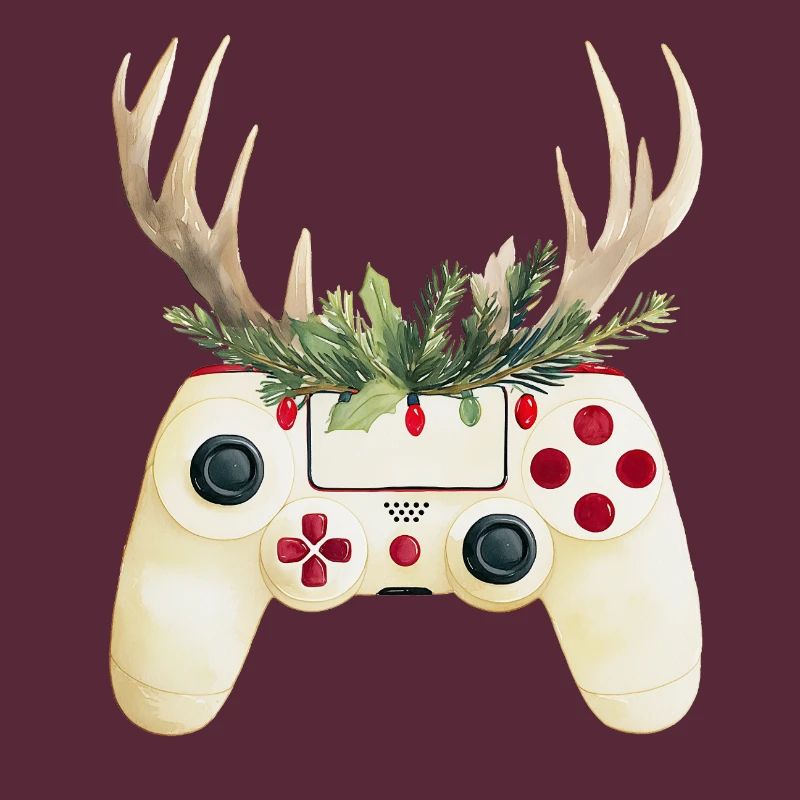 Weihnachtscontroller mit Hirschgeweih