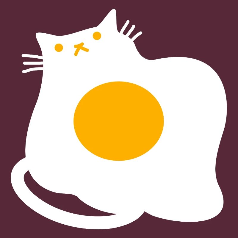 Funny Cat as Fried Egg Cooking Chef