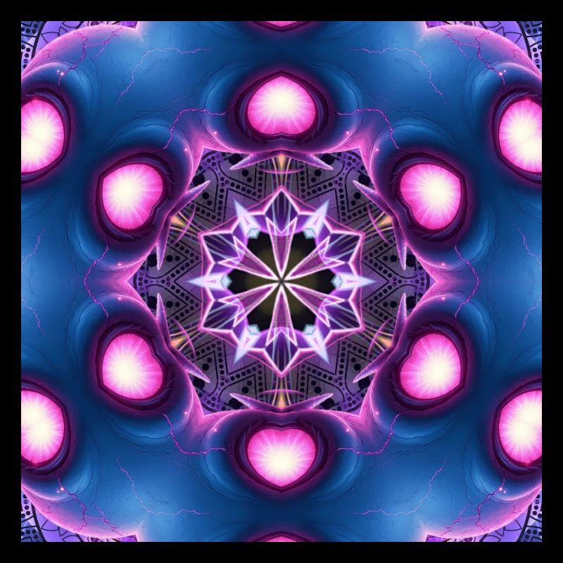 Neon Mandala Kaleidoscope