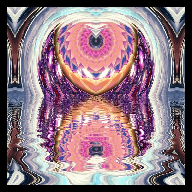 Circle Mandala Reflet en couleurs néon