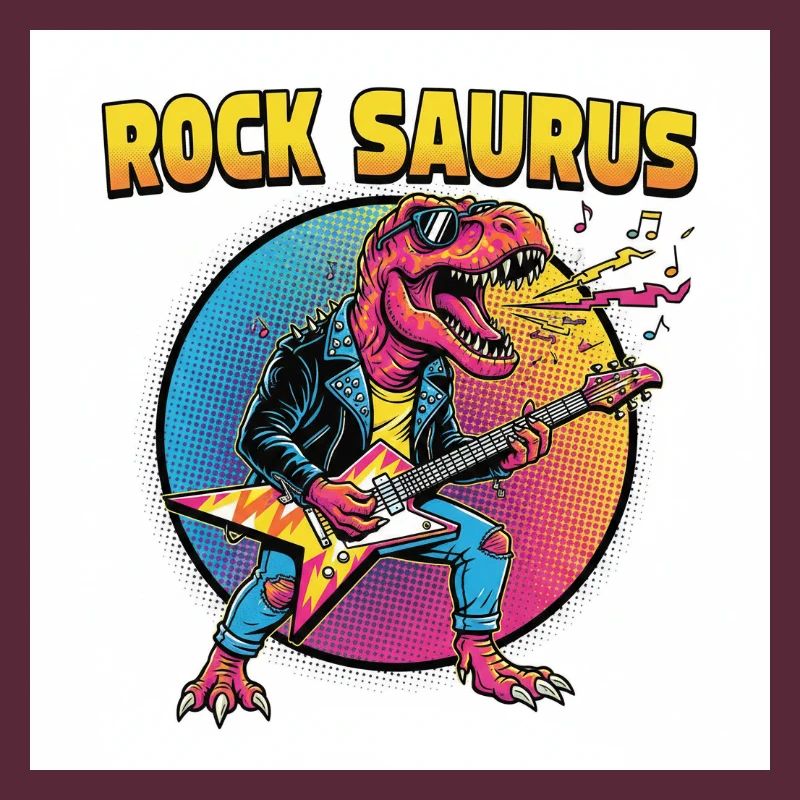 Rock Saurus Gitarrenheld