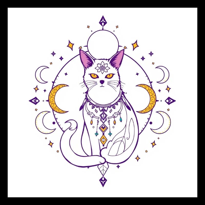 mystisch-Katze-Mond-himmlisch-A