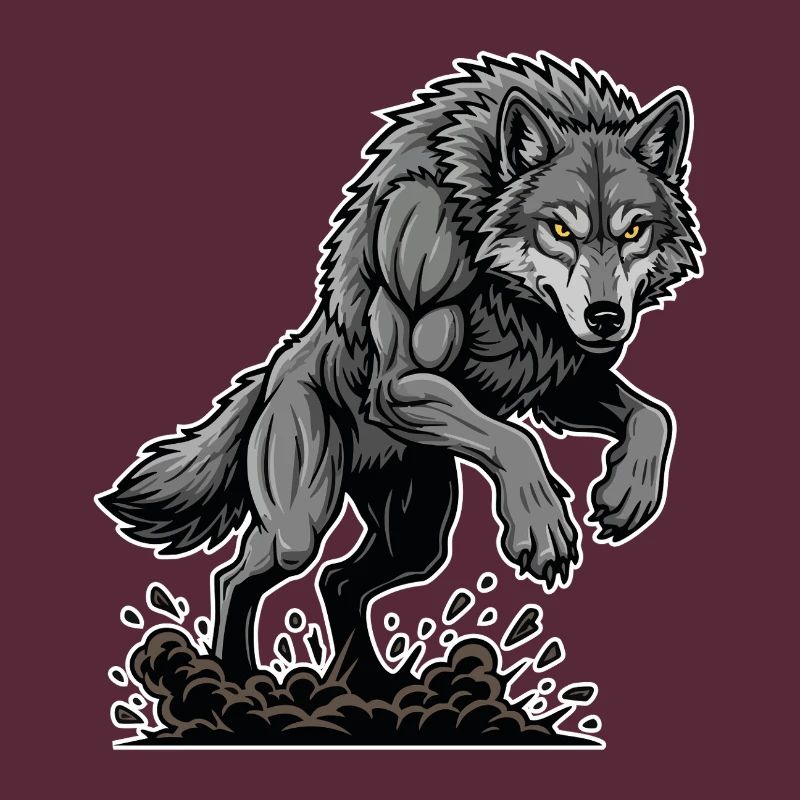 Werwolf Mighty Racing Maskottchen Wolf