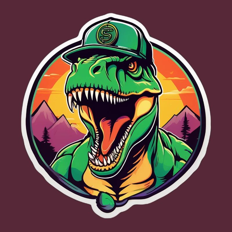 T-Rex Retro Sunset Cap