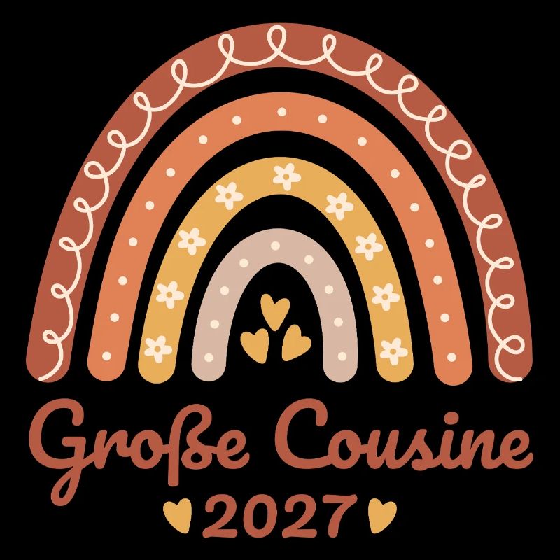 Große Cousine 2027 Boho Regenbogen