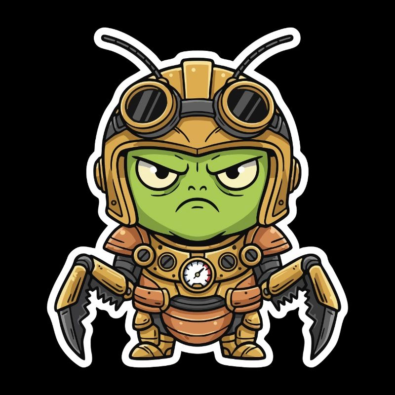 Locust Engineer Steampunk Armor Brass