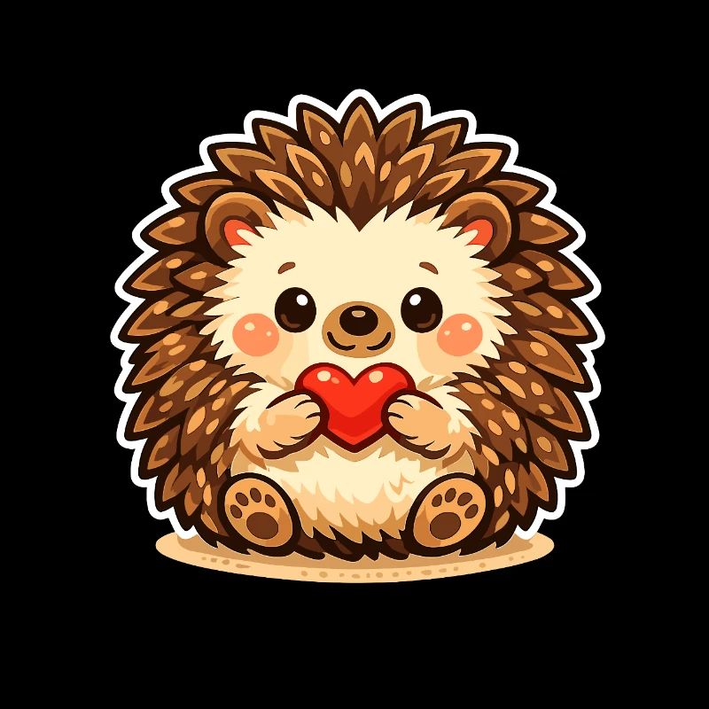 Kuscheliger Igel mit Herz