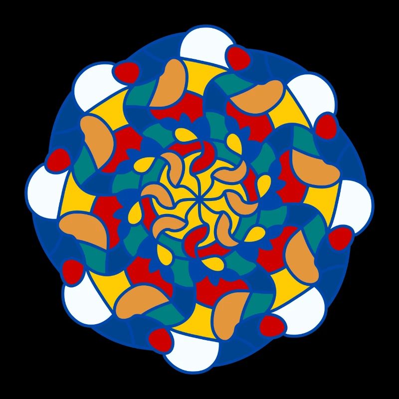 Helles Kaleidoskop-Mandala