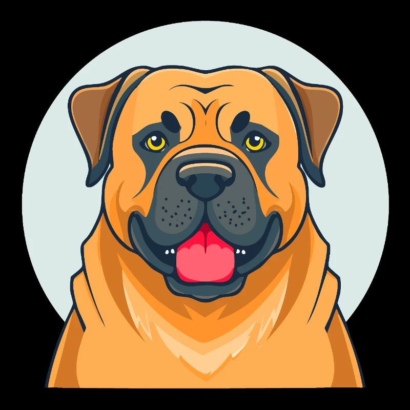 Bullmastiff (portrait/comic)