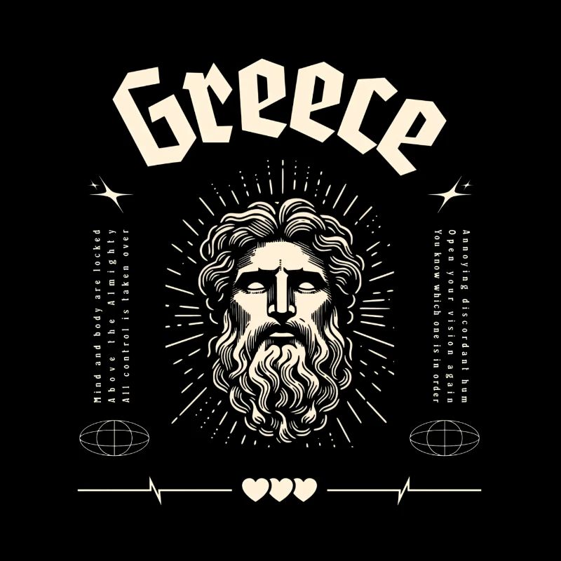 Portrait du dieu ancien de la Grèce