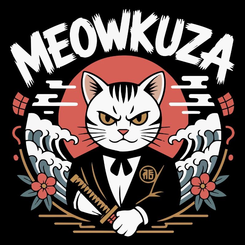 Épée de chat Meowkuza Épée du Japon Vagues de Samouraï