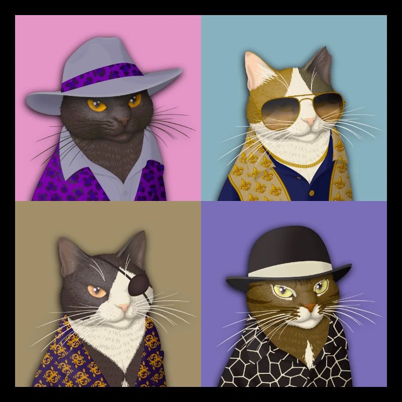 Badass Cat Quartet