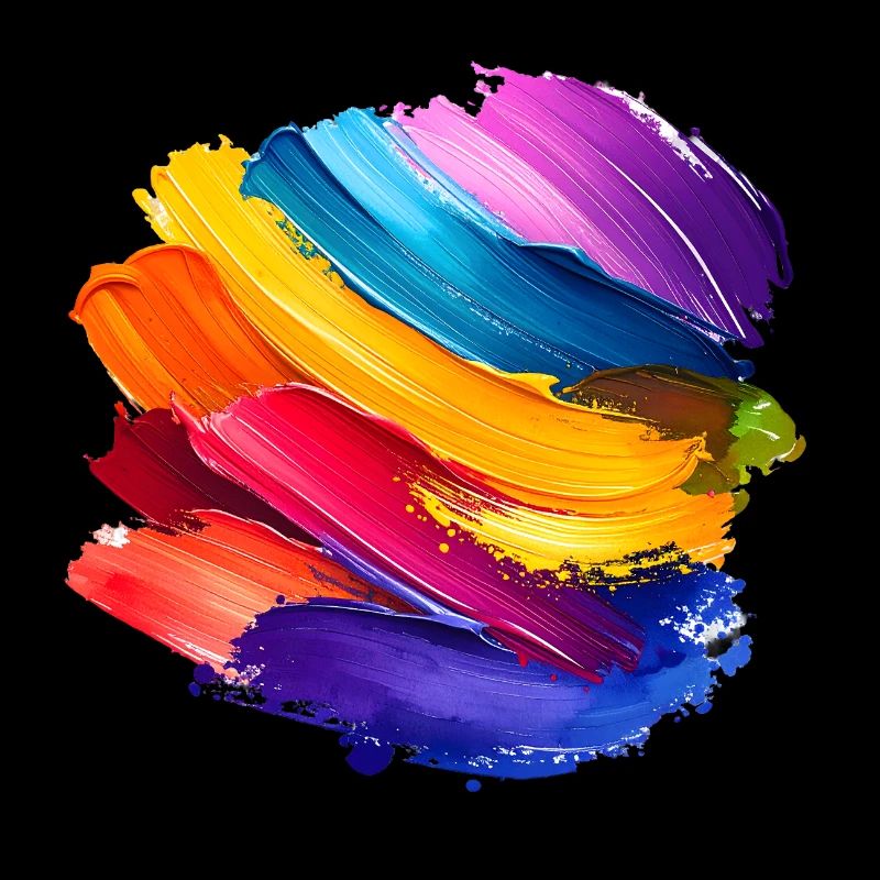 Rainbow Brush Stroke