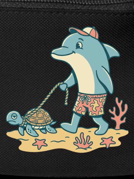 Dolphin walks turtle